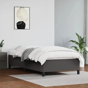 347219 vidaXL Cadru de pat, gri, 80x200 cm, piele ecologică
