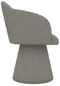 Scaun de sufragerie gri tapițat Kanoa – Makamii