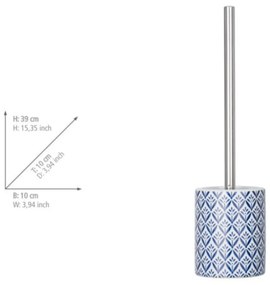 Perie de WC albastră din ceramică Lorca – Wenko