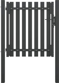 vidaXL Poartă de gard de grădină, oțel, 100x75 cm, antracit
