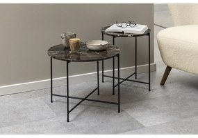 Măsuță auxiliară rotundă cu blat din marmură ø 42 cm Avila – Actona
