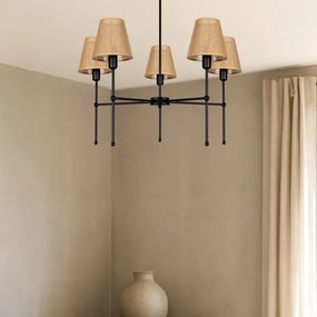 Candelabru cu tijă MADELA, 5xE14/40W/230V, iută/negru