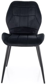 Scaun de dining JAKE VELVET negru