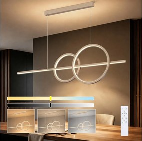 BRILAGI - Lustru LED reglabil pe cablu SIGNATURE LED/53W/230V 120 cm bej + telecomandă
