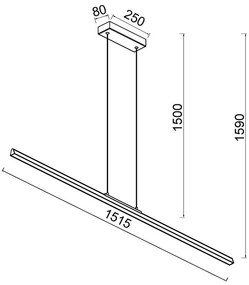 Lustra LED suspendata design modern liniar LINEAL aurie MA-8961