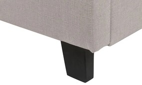 Pat matrimonial 140 cm ROLLA (cu somieră) (gri deschis). 1007494