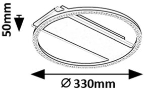 Rabalux 71369 - Plafonieră LED KERSTIN LED/24W/230V 3000K