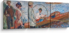 Tablou - Auguste Renoir, Oarsmen at Chatou, reproducere (cu ceas) (90x30 cm)