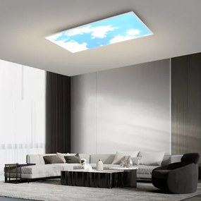 Brilagi -LED Plafonieră LED reglabilă SLIMFRAME LED/80W/230V 120x60 cm argintiu/albastru+telecomandă