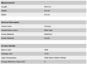 Aplica de perete design modern LED IP44 Sophie Soff 3-472 ChromOR