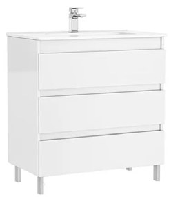 MOBILIER DAILY STATIV 80X46X56.5 ALB LUCIOS,3 SERTARE,CU LAVOAR Alb lucios