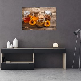 Tablou - Natura morta cu borcane de miere (90x60 cm)