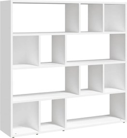 vidaXL Bibliotecă/Separator cameră, alb, 105x24x102 cm