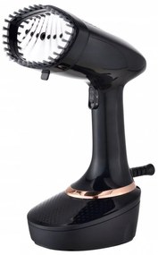 Aparat de calcat cu aburi Klausberg KB 7777, 1500W, 400ml, Calcare verticala, Placa ceramica, Negru / roz auriu