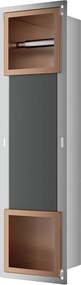 Raft incastrat cu suport hartie igienica Balneo Wall Box Paper 2 cupru periat