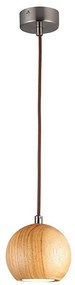 Lampă suspendată pe cablu 1xGU10/10W/230V, Ø 11 cm, lemn masiv/frasin