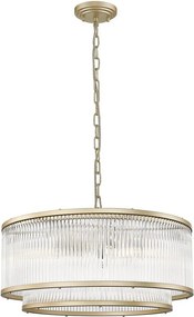 Brilagi - Lustru suspendat pe lanț RAMOS 6xE14/60W/230V auriu