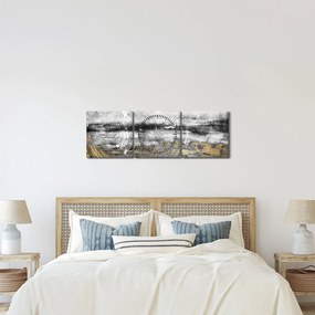 Tablou - Abstract (cu ceas) (90x30 cm)