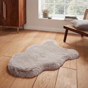 Blană gri deschis sintetică 60x90 cm Super Teddy – Think Rugs