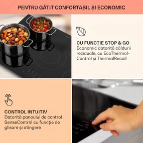 Klarstein Virtuosa 5, plită încorporabilă, 5 zone, 8200 W, sticlă ceramică