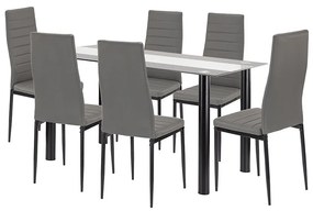 Denton 6+1 set de luat masa gri-negru