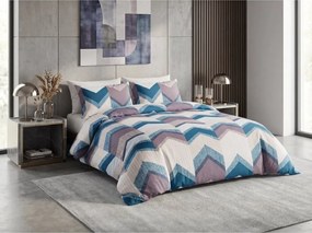 Lenjerie de pat din microfibra CHEVRONIX albastru-violet Dimensiune lenjerie de pat: 2 buc 70 x 80 cm | 160 x 200 cm
