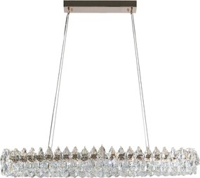 Lustra metal auriu si cristale sticla BARLETTA 120 OVAL