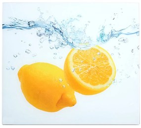 Placă de protecție din sticlă LEMON SPLASH pentru un aragaz, ZELLER