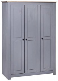 Șifonier cu 3 uși, gri, 118 x 50 x 171,5 cm, pin gama Panama