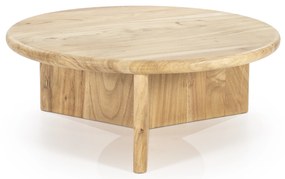 Masuta de cafea din lemn de acacia Leoti nature 80 cm
