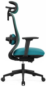SYNO-H Scaun ergonomic, suport lombar cu Masaj, sezut translatabil, cotiere 3D, tetiera 4D, Mesh/textil, Albastru