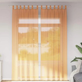 vidaXL Perdele Voile cu Bucle 2 buc Portocaliu 140x260 cm