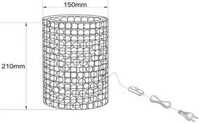 Lampă de masă EXTRAVAGANZA MARBELOUS 1xE14/40W/230V albastră Lucide 78597/01/60