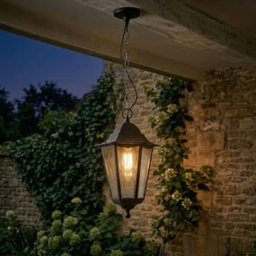 Lampă suspendată clasică de exterior neagră IP44 - Havana Up