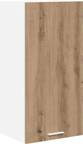 vidaXL Dulap suspendat cu ușă Stejar Artisan și Alb 40 x 31 x 80 cm