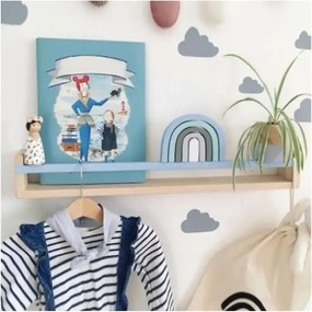 Raft de perete lemn, seria Wood Homs 60 x 10 x 10 cm,700086