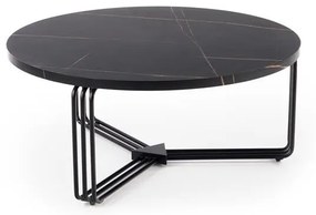 Masuta cafea Antica marble negru – H36 cm