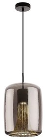 Lustra, Pendul design modern KRISS negru/ crom