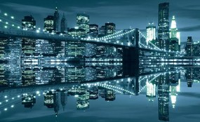 Fototapet - New York și podul Brooklyn (254x184 cm)