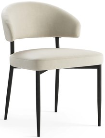 MAZZONI EXPORT IRIS Bej nisip (material Victoria A80) - SCAUN MODERN TAPIȚAT PENTRU SALON/SUFRAGERIE LOFT
