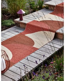 Covor pentru exterior și interior cărămiziu 70x90 cm Hill Brick Rust – Pappelina