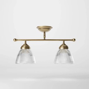 Lustra stil neoclasic din alama si abajur ceramic Elide