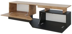 Zondo Set mobilier pentru living Belsia (antracit + stejar wotan). 1060579