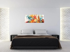 Tablou - Ilustrație în acuarelă (120x50 cm)