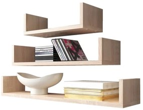 SET 3x raft de perete TRIO stejar sonoma