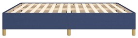 Cadru de pat, albastru, 160 x 200 cm, material textil Albastru, 35 cm, 160 x 200 cm