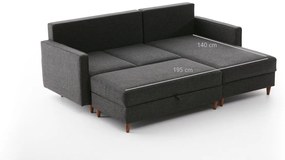 Canapea de colț Eva Right - Anthracite