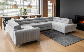 Colțar lemn masiv Formă U Extensibil Fabian 340x202cm Personalizabil - Vero 18