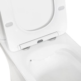 Toaletă compactă monobloc Nile cu scaun cu închidere moale și spălare din spate