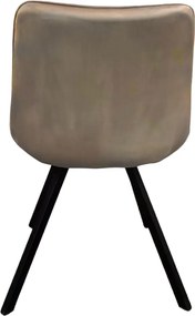 Scaun de luat masa, ţesătură Velvet gri-maro Taupe/negru, SAMIRA